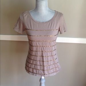 Brown and gold shirt